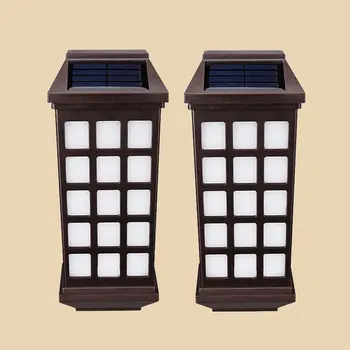 

2Pcs Waterproof Solar Wall Lamp Pathway Porch Garden Lighting Warm White