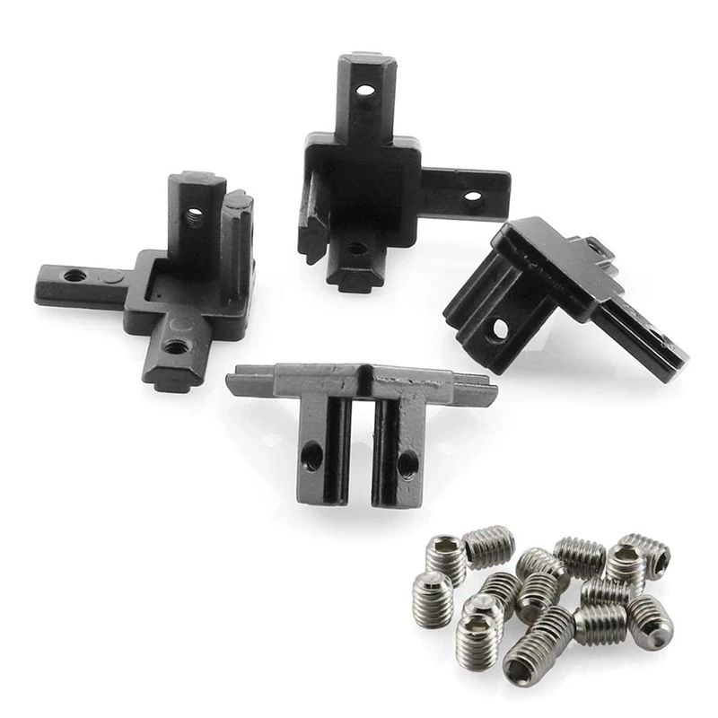 

Black Right Angle Connector Three-Dimensional Right Angle Connector Fixed Base 3-Way End Angle Bracket Connector