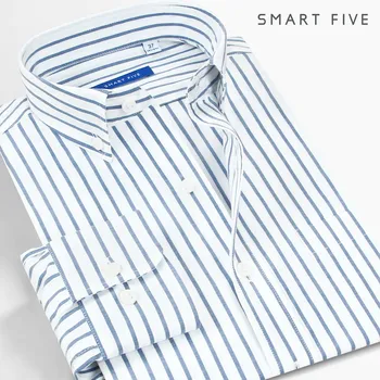 

Stripes Shirt Long Sleeve Male Business Leisure Pure Cotton Carbon Sanding Shirt 2020