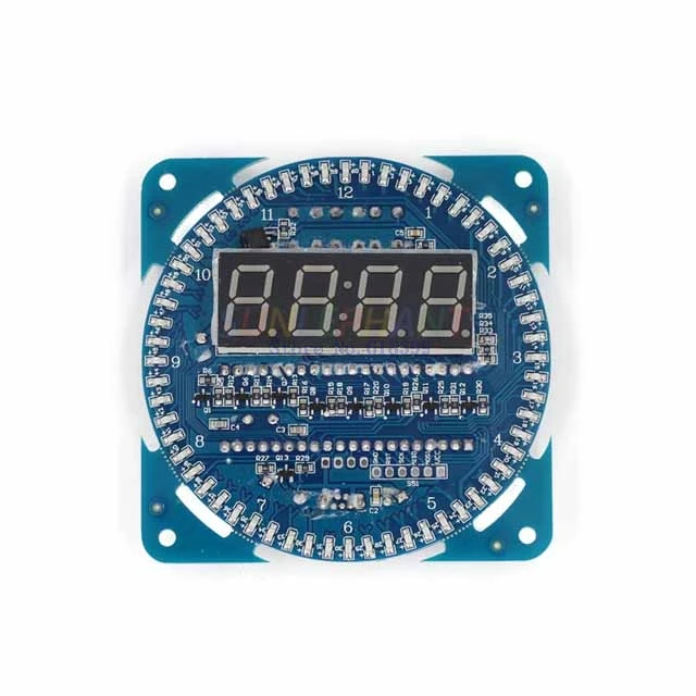 

A6-- Rotating DS1302 Digital LED Display Module Alarm Electronic Digital Clock LED Temperature Display DIY Kit Learning Board