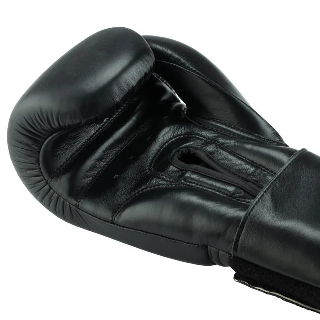 GANTS DE BOXE EN CUIR VÉRITABLE - NOIR