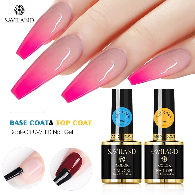 

SAVILAND 10ml Top Base Coat Gel Nail Polish UV Soak Off Nail Art Manicure Primer Top It Off Gel Lak Nail Art Gel Varnish