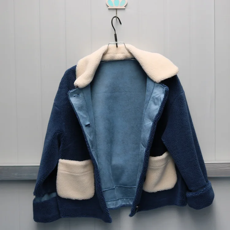 S/9Xl женские зимние осенние искусственная шерсть меховые куртки повседневные короткие sequion Лоскутные искусственный мех пальто Manteau Fourrure Femme J3051