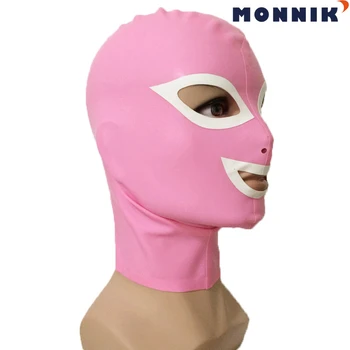 

MONNIK latexLatex mask Realistic Latex Mask Sexy Rubber Unisex Hood with Zipper for Wear