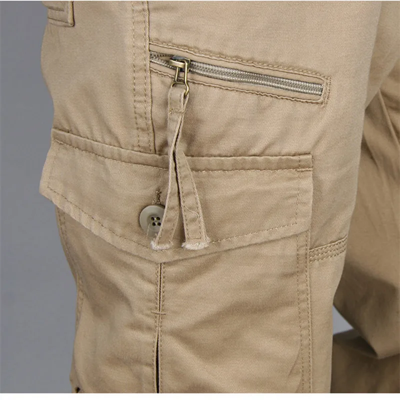 Cargo pants cotton work pants military cargo pants men casual pants casual tooling pants Cotton Cargo Pants Men Overalls Army Military Style Tactical Workout Straight Trousers