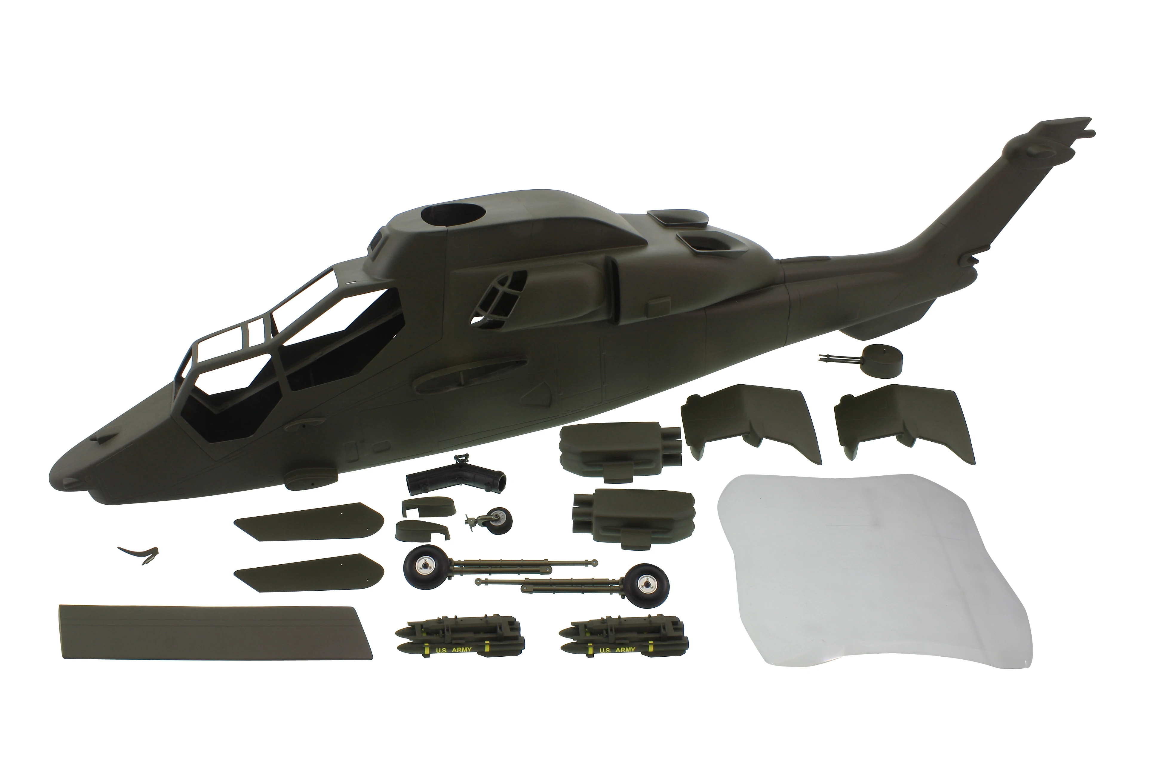 600 размер fuselage для EC665 scale a129 tiger helicopter