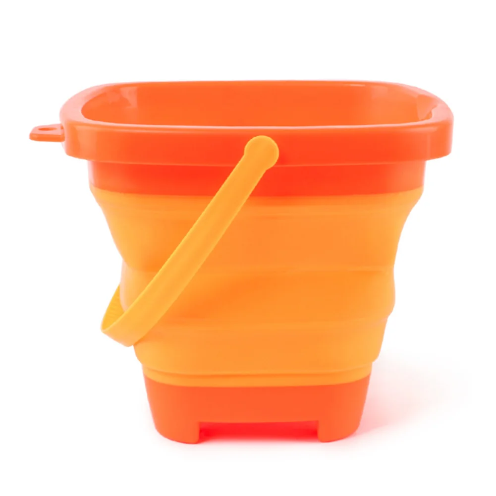 

Portable Soft Plastic Folding Bucket Multifunctional Children's Beach Water Toy Telescopic Bucket