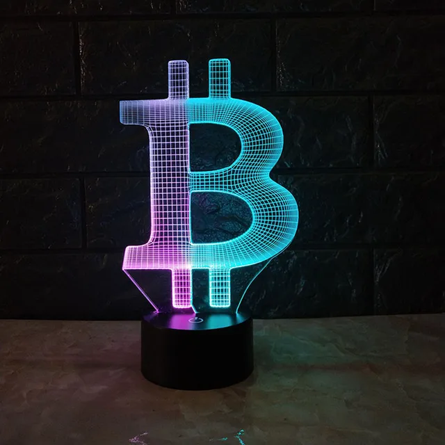 3D Led Lamp Bitcoin Sign Home Improvement & Tools