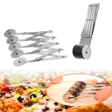 Нож для пиццы из нержавеющей стали, Регулируемый разделитель теста для кондитерских изделий, пиццы, пасты, тортов и печенья, кухонный инструмент для выпечки