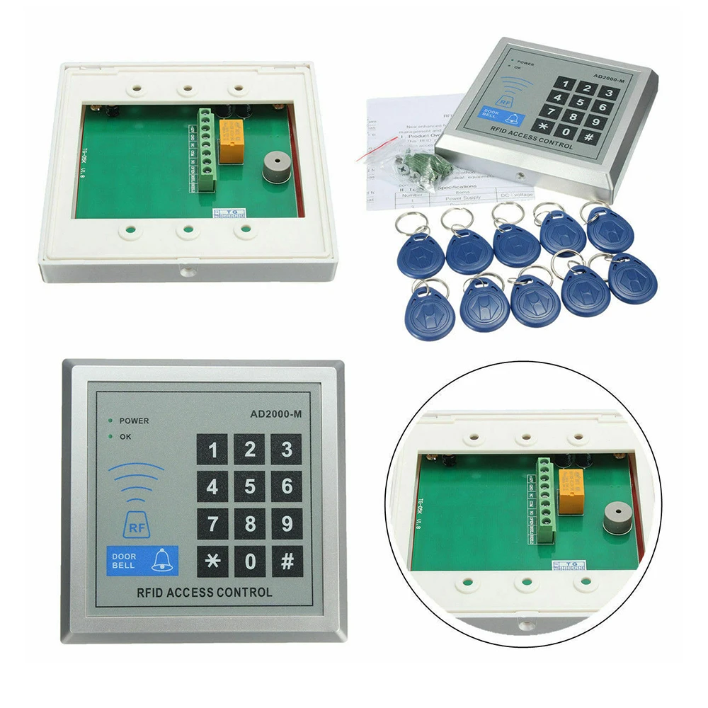 Безопасность RFID Бесконтактный замок двери Система контроля доступа 2000 пользователя+ 10 ключей RFID система контроля доступа устройство
