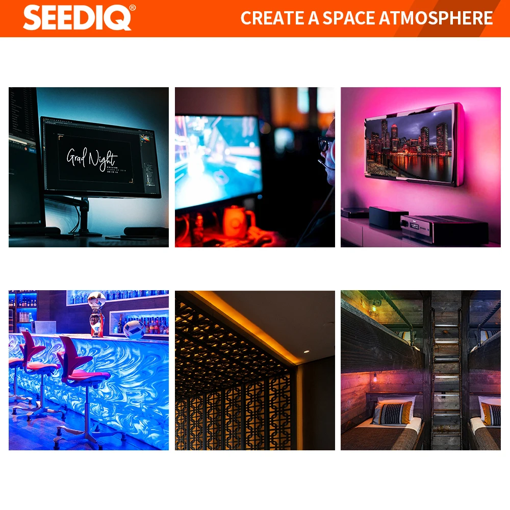 Светодиодная лента RGB USB 2835 SMD 5 В 60 светодиодов/м для компьютера телевизора с