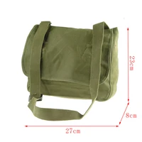 Vintage Canvas Bag Old Fashioned Small Messenger Pouch Military Satchel 2
