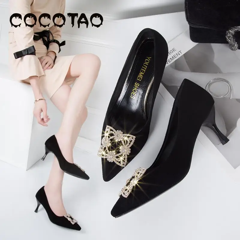 

2019 Fashion Fair Maiden Temperament Small Sweet Wind Decorative Flower Work Presided Over The Wedding Banquet High Heels