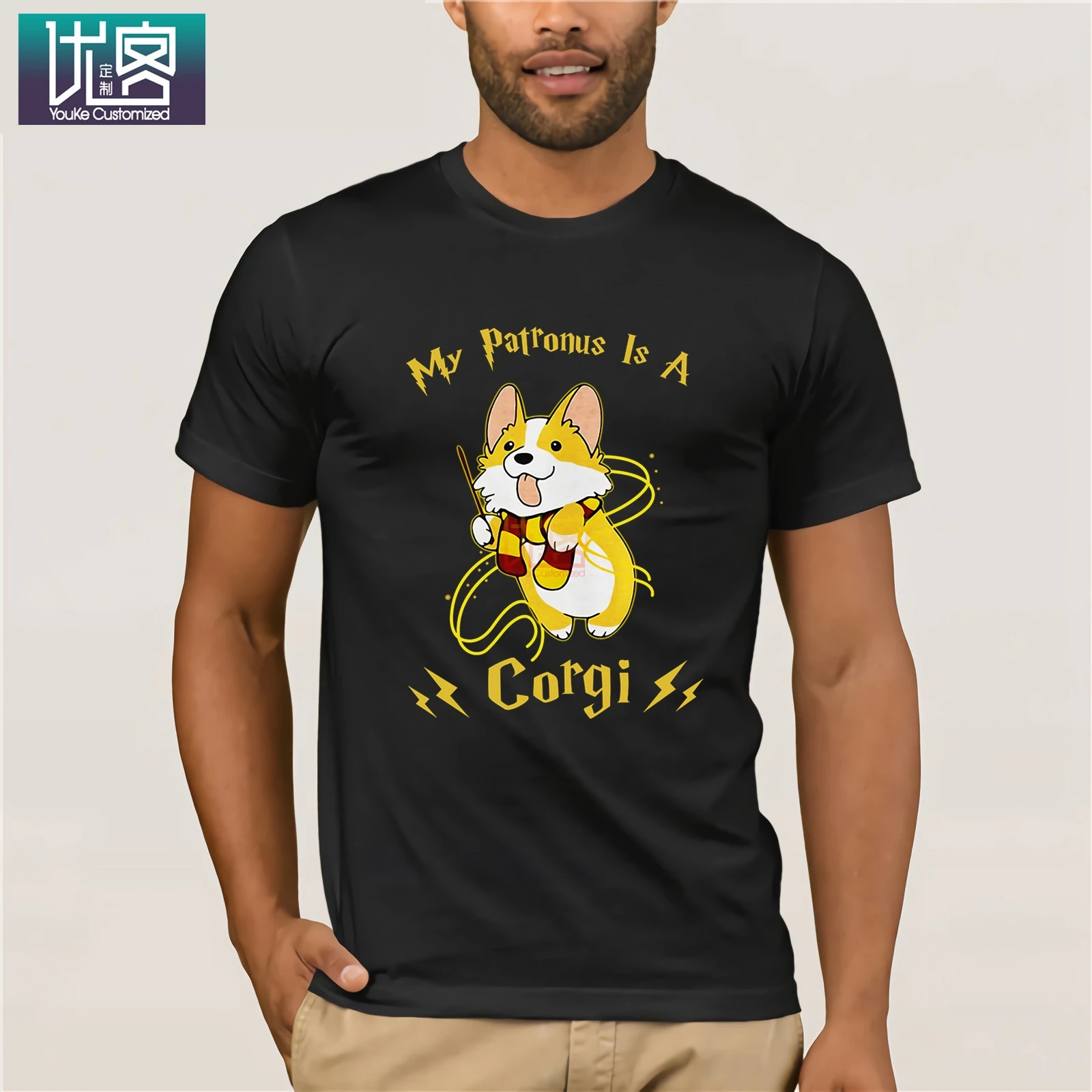 Летняя мужская футболка с коротким рукавом My paonus Is Corgi 2019 хлопковая подарки