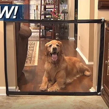 

Folding Dog Fence Pet Safety Gate Magic Gate Pet safety Enclosure Portable Pet Isolation Net Safety Guard Dog Fences MJ710