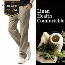 Для мужчин; летние штаны Для мужчин антимикробные здоровый белье брюки конопли хлопок Повседневное брюки дышащий тонкий лен Для мужчин брюки CK110