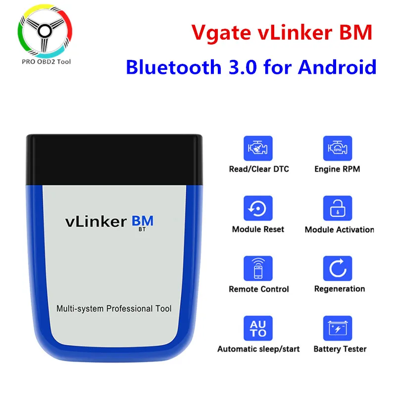 portable car battery charger Vgate vLinker BM+ For BMW Scanner Bluetooth 4.0 wifi OBD 2 Car Diagnostic Auto Tool ELM327 V2.2 vLinker BM automotive battery charger Code Readers & Scanning Tools