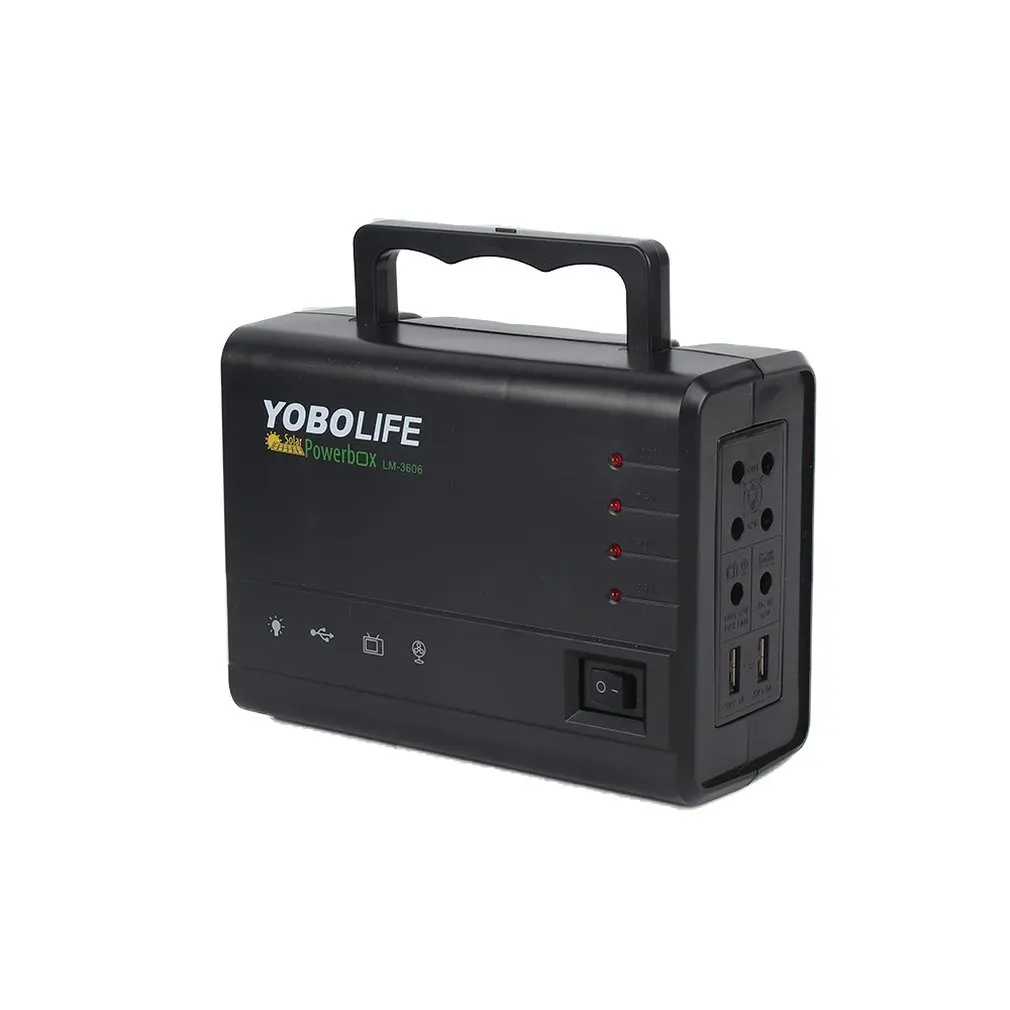 Портативный генератор солнечной батареи светодиодный светильник 4 USB зарядное устройство домашняя система