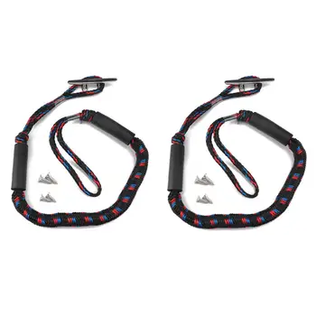 

2Sets 6 Inch Rope Bolt And Ship Elastic Rope Mooring Rope Buffer Elastic Rope Suitable For Ships Motor Boats Kayaks, Etc.