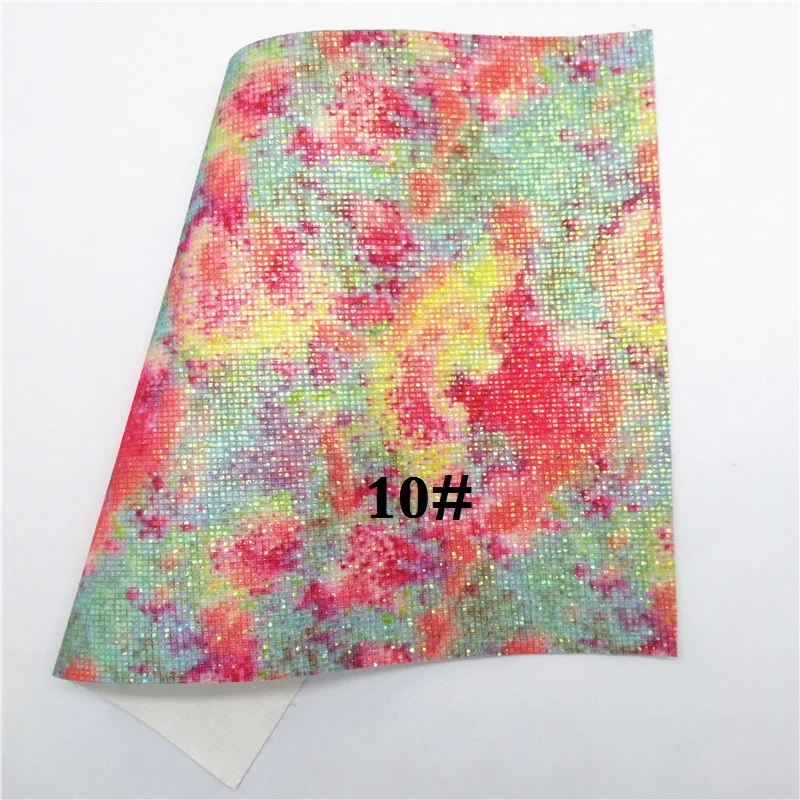 Glitterwishcome 21X29 см A4 Размер блестящая кожа, печатные сетки блеск винил для луков, GM696A - Цвет: 10