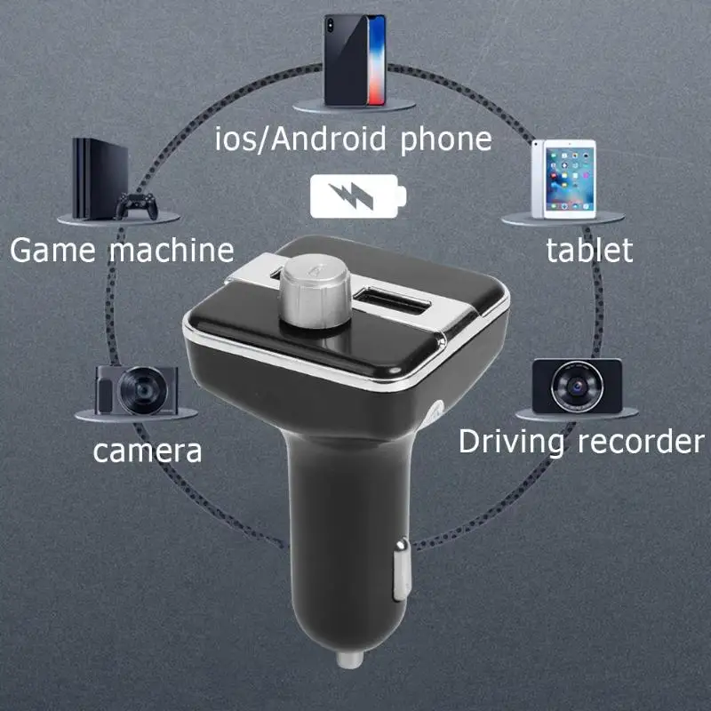 X9 автомобильный комплект беспроводной Bluetooth 5,0 MP3 светодиодный дисплей Hands-free fm-передатчик двойной USB 5 В 2.1A автомобильное зарядное устройство Поддержка Micro SD карты