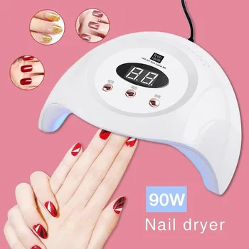 

Manicure Durable Nail Dryer Curing Polish Useful Mini Sensor Light 90W Timer LED Lamp Gel Portable