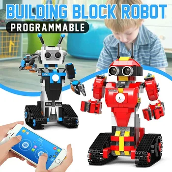 

420PCS DIY RC Robot Building Blocks Toy Intelligent Programmable Robot Smart Robot Toys Logic Training Gifts For Kids Children
