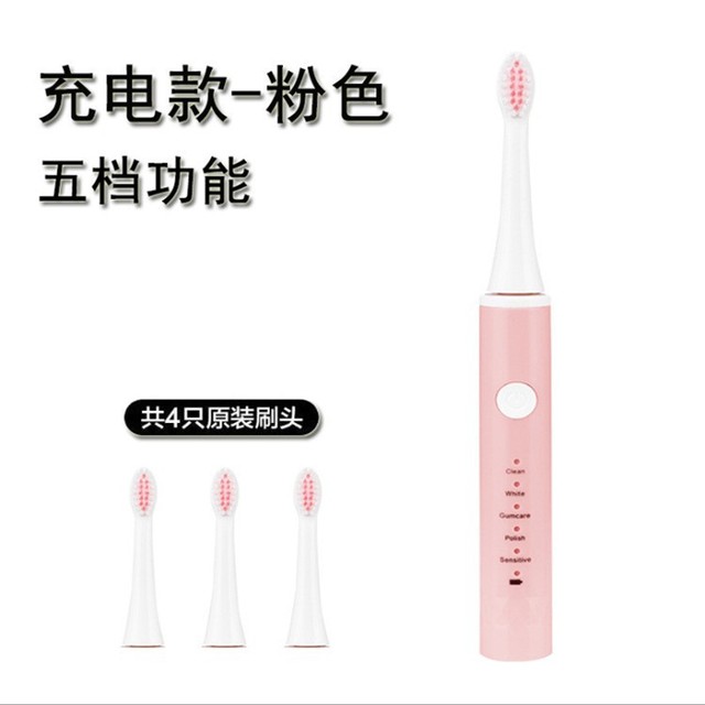Electric Toothbrush Sonic IPX7 Waterproof Oral Care Dental Tool Replace Head USB Charging Intelligent Electric Toothbrush