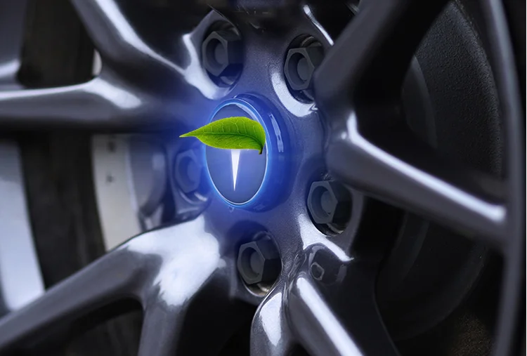 Suitable for Tesla model 3 magnetic suspension wheel hub center cover ring lamp accessories decoration