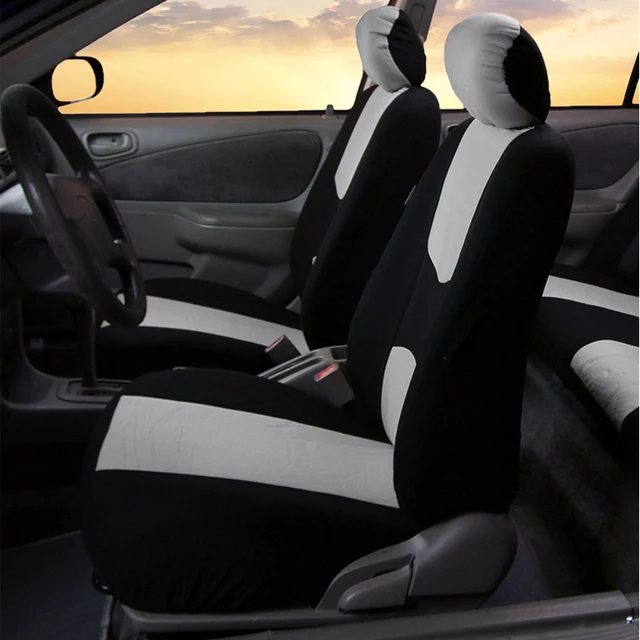 AUTOYOUTH أغطية عالمية لحماية مقاعد السيارة ، وأغطية المقاعد ، للسيارات والإكسسوارات الداخلية ، واللون الرمادي ، وتصميم السيارة-2