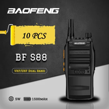 

10pcs Mini Handheld Baofeng S88 Walkie Talkie BF-S88 High-Power Intercom 5W Intercom Outdoor Wireless Ham Radio