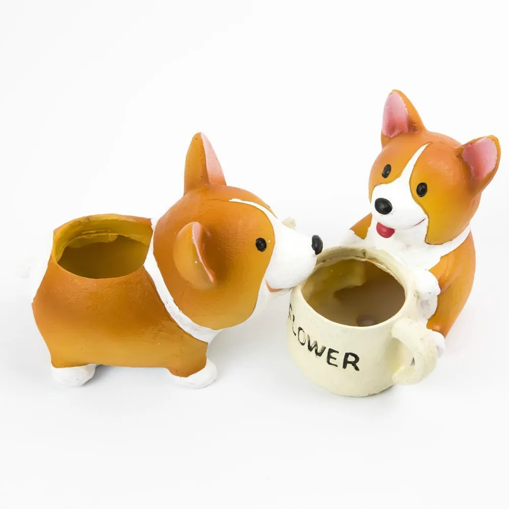 SUN E прекрасный корги собака в форме растения Декор суккулент декоративный