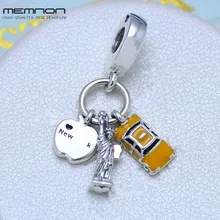 Новинка, подвески, подвеска из стерлингового серебра 925 пробы, эмаль, шарм, подходящие Браслеты и ожерелья, сделай сам, для женщин, Memnon, ювелирное изделие DA274