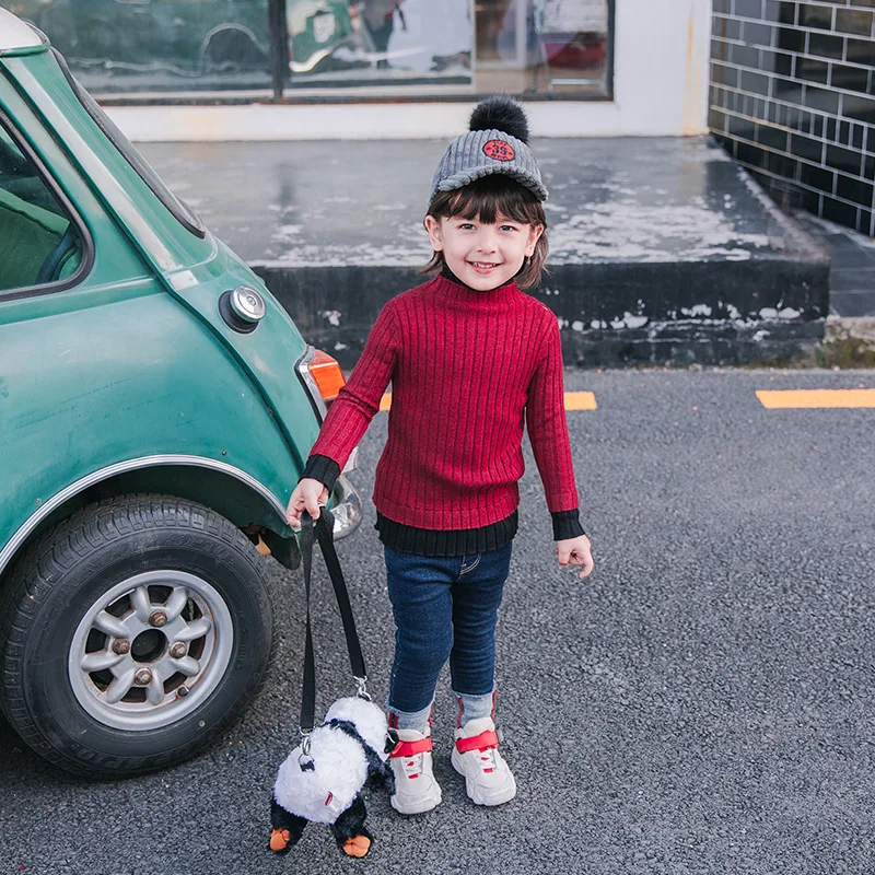 

Children Half-Turtle-Neck Sweater 2018 Winter New Style BOY'S Pullover Base Sweater Small CHILDREN'S Baby Warm Coat