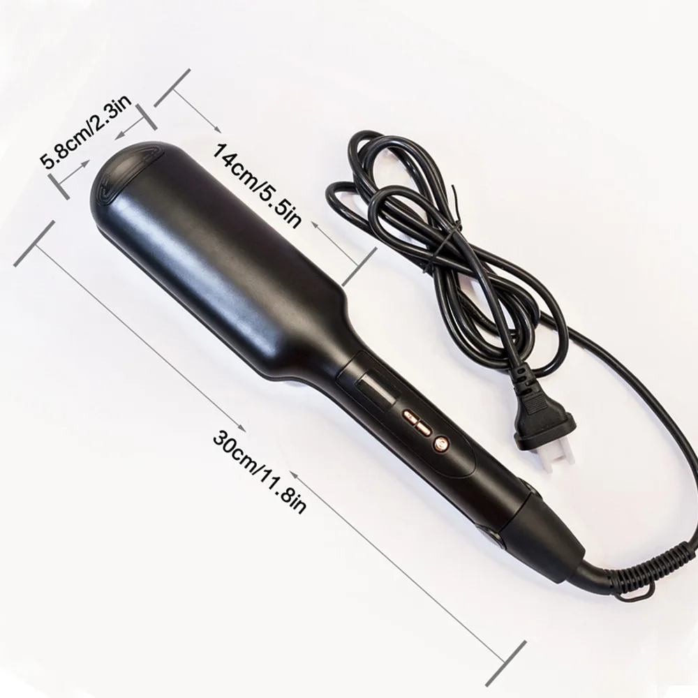 US $1.000.00 Professional Fast Heating Ceramic Hair Corn Plate Curler Crimper Corrugation Curling Iron Wand Hair Heated Roller WT197