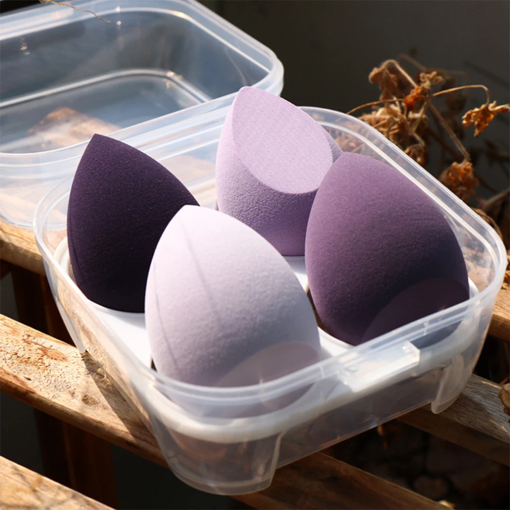 4/1Pc Make Blender Cosmetische Puff Make Up Spons Met Opbergdoos Foundation Poeder Spons Beauty Tool Vrouwen Maken up Accessoires