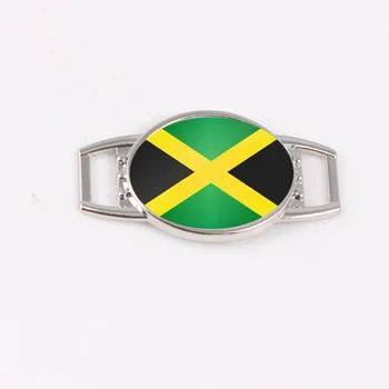 

New Oval Jamaican Flag Pattern Shoelace Charms for Sport Shoes Outdoor Paracord Bracelet DIY Jewelry Making, Wholesale!