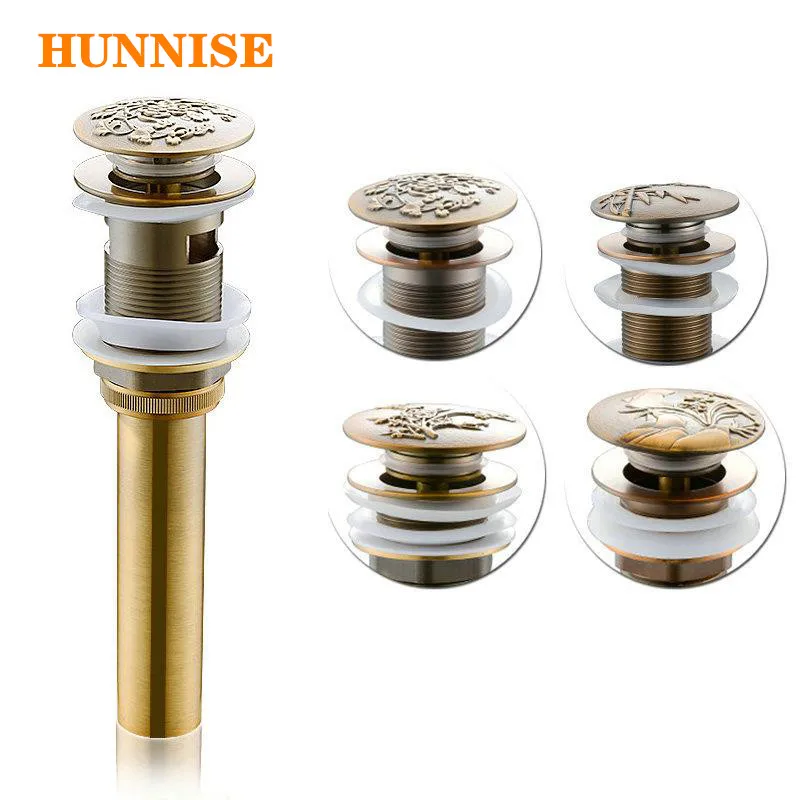 

Polished Chrome Basin Drain Luxury Copper Wash Basin Drain Pop Up Drain with Quality Brass Push Down Pop Up Basin Sink Drainers