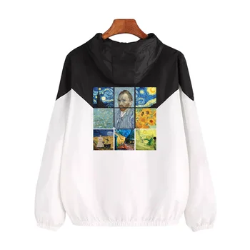 

World Masterpiece Stitching Color Fashion Printed Jackets Women/Men Trendy Long Sleeve Trendy Jacket Streetwear Clothes