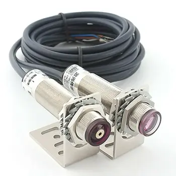 

Brand New And High Quality M18 NPN PNP Laser Infrared Sensor Photoelectric Switch Adjustable 0-30M E3F-30L