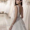 Lakshmigown Bling Bling Open Back A Line Wedding Dress 2024 Vestidos de Novia Sexy Bridal Gown Plunging Wedding Gowns Customized 2