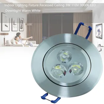 

3W 110V Indoor LED Downlight Home Lighting Fixture Recessed Mini Ceiling Spotlights 3000K LED Downlight Warm White #N