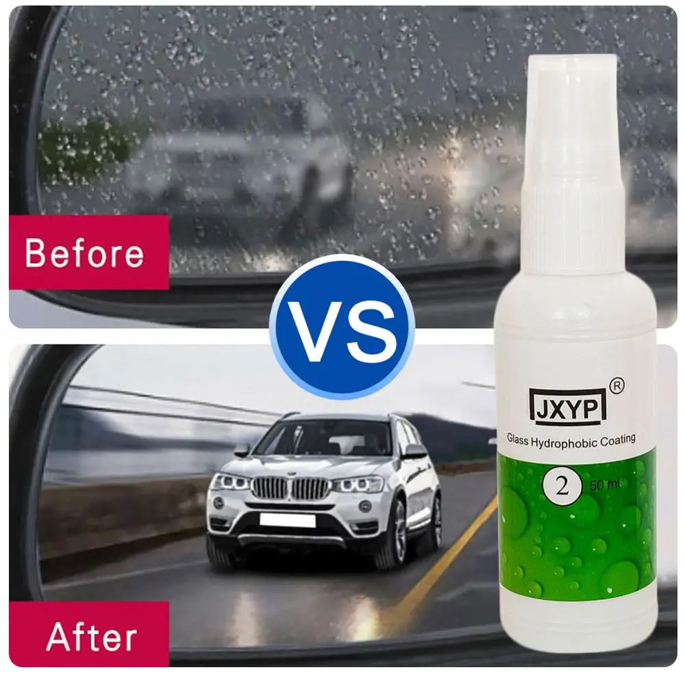 

Car Cleaning JXYP-2-50ml Waterproof Nano Hydrophobic Coating Glass Hydrophobic Coating Auto Window Cleaner Car Accessories 2020