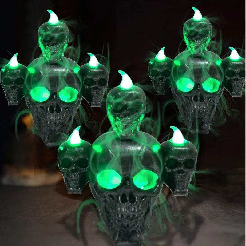 LED Candle Light Skeleton Halloween Candelabra Skull Party Lamp Halloween decoration lights