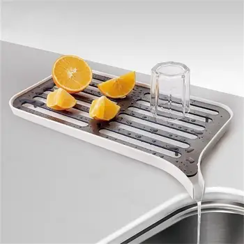 

Plastic Dish Drainer Dryer Tray Large Sink Drying Rack Worktop Drain Rack Kitchen Water Filter Tray