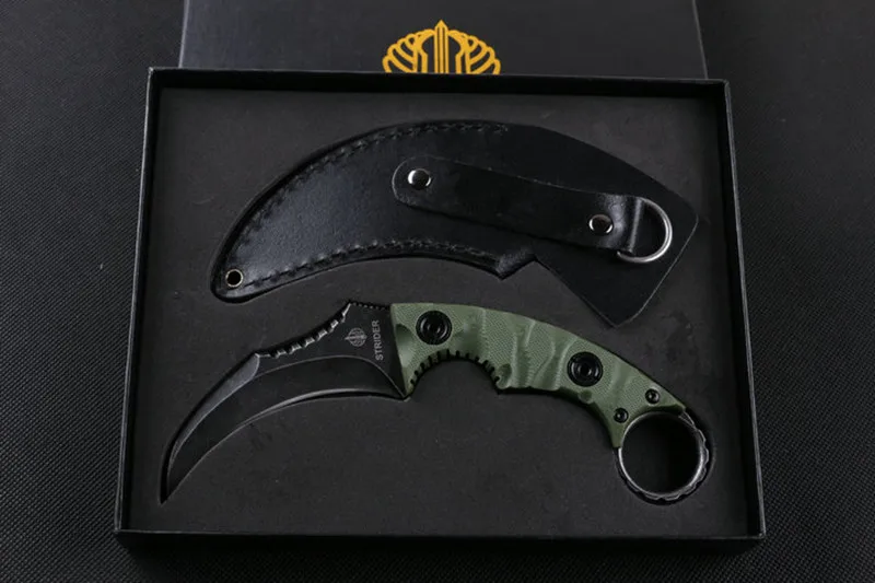 HS инструменты Strider Karambit Tactica фиксированные ножи D2 лезвие G10 ручка охотничий нож Походный нож для выживания