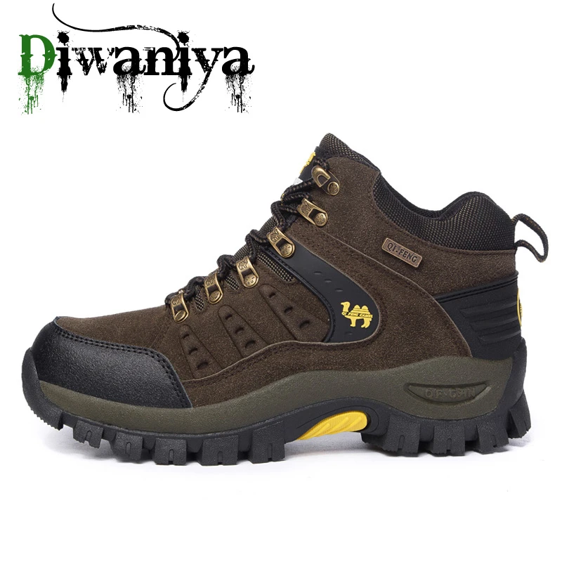 Outdoor Waterproof Hiking Boots for Men, Unisex Winter Shoes, Walking