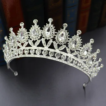 

NPASON Wedding Bridal Crystal Tiara Crowns Rhinestone Head Accessories Crystal Tiaras and Headpieces Brides Hair Accessories