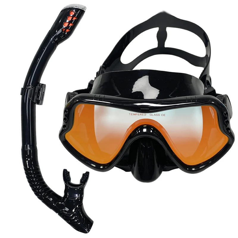 Professional diving mask snorkeling suit adult silicone skirt goggles glasses swimming equipment.