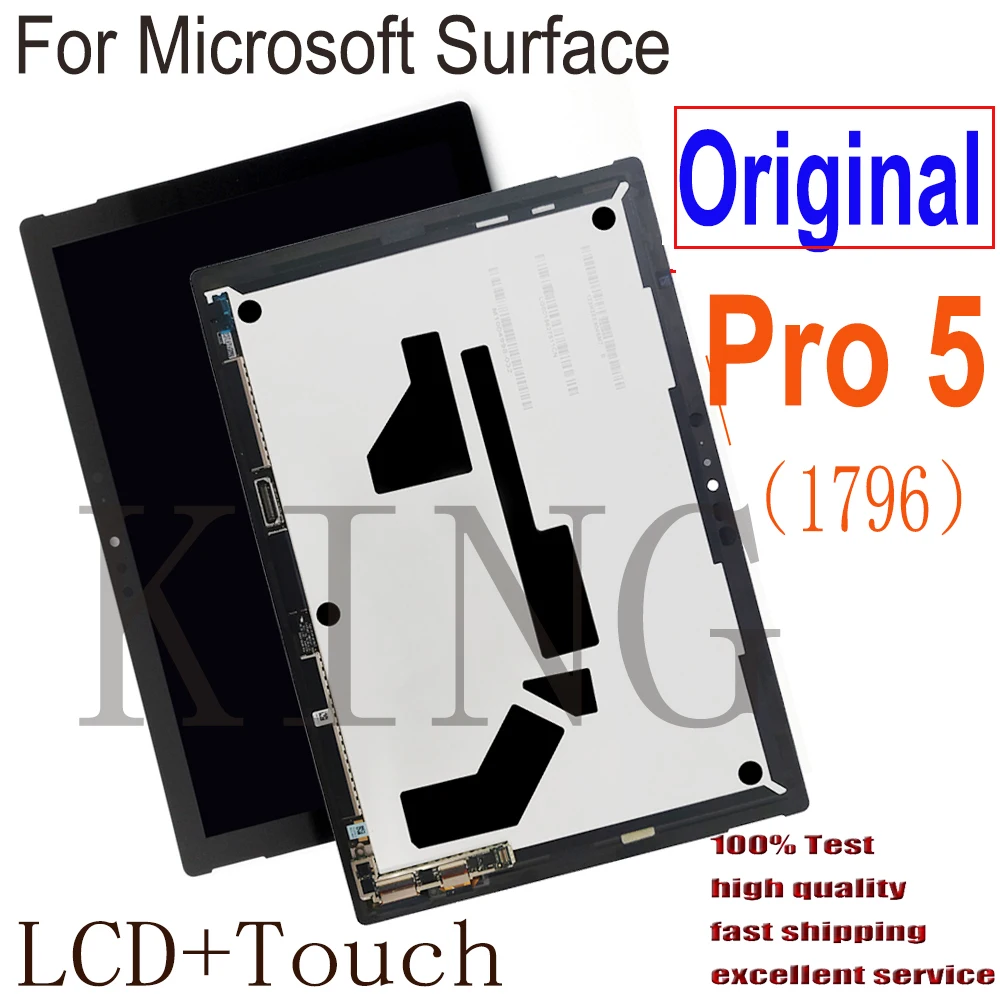 Originale Pro 5 Lcd Per Microsoft Surface Pro 5 1796 Lcd Touch Digitizer Assembly Lp123Wq1 Per Microsoft Surface Pro5 Pro 6 1807